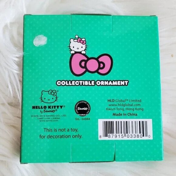 Hello Kitty Collectible Ornament Wearing Pink Dress & A Red Bow - Picture 4 of 9